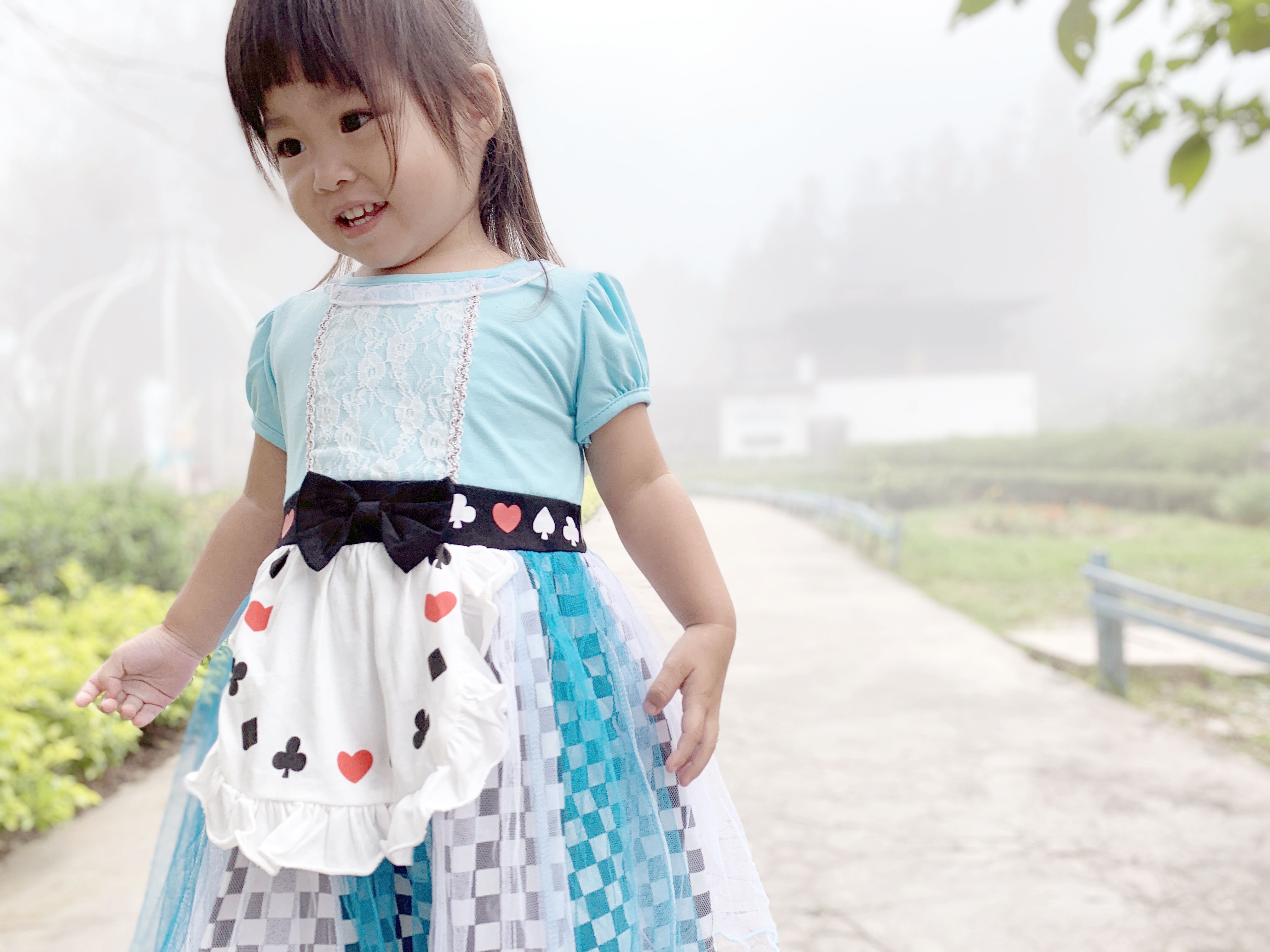 短袖造型公主裙-粉紫海洋-萬聖節裝扮(直播專屬)