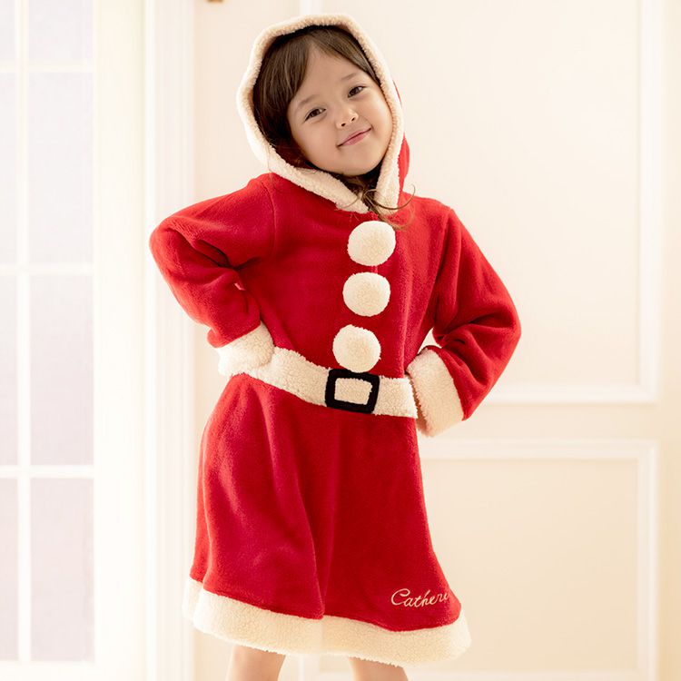 日本 Catherine Cottage - 可愛絨毛連帽聖誕造型服-馴鹿洋裝
