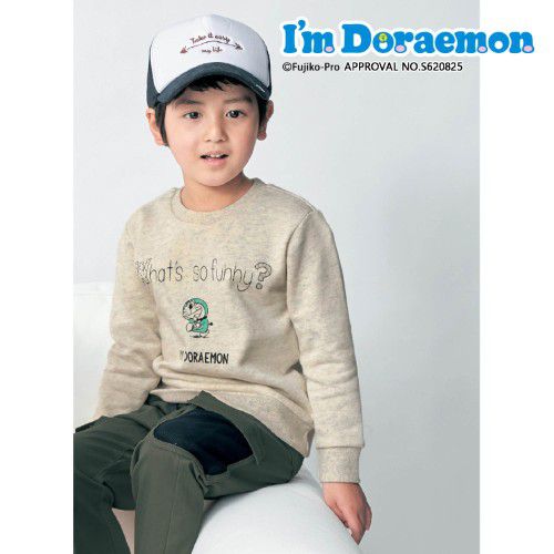 日本千趣會 - 哆拉A夢裏毛長T-胖虎衣服-咖啡