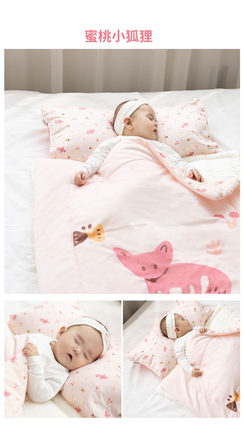 韓國 Han's Pumpkin - 366days Micro Fiber 防蹣抗菌雙面兒童三件式睡袋組-栗香松鼠