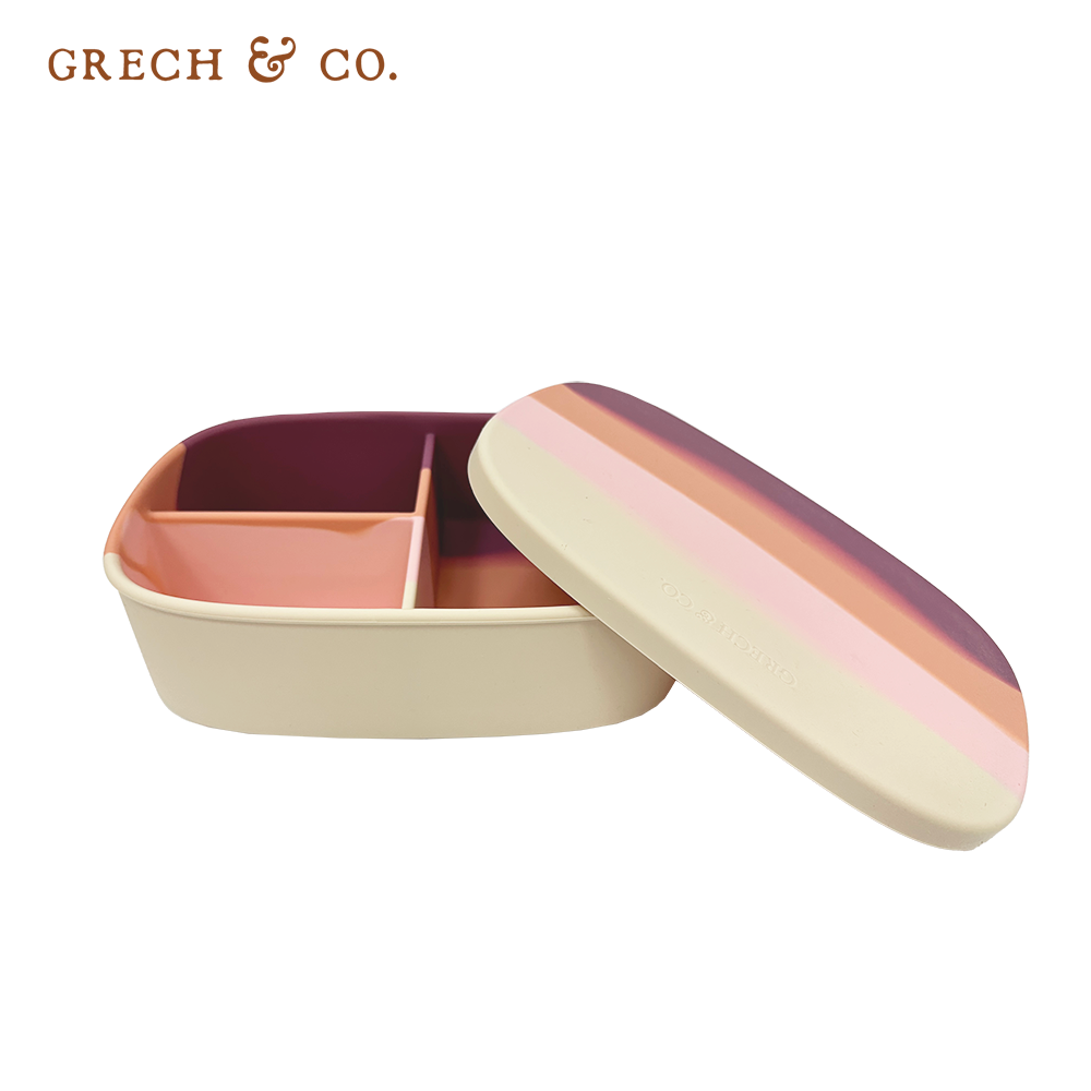 丹麥Grech&Co. - 矽膠分隔餐盒-漸層粉