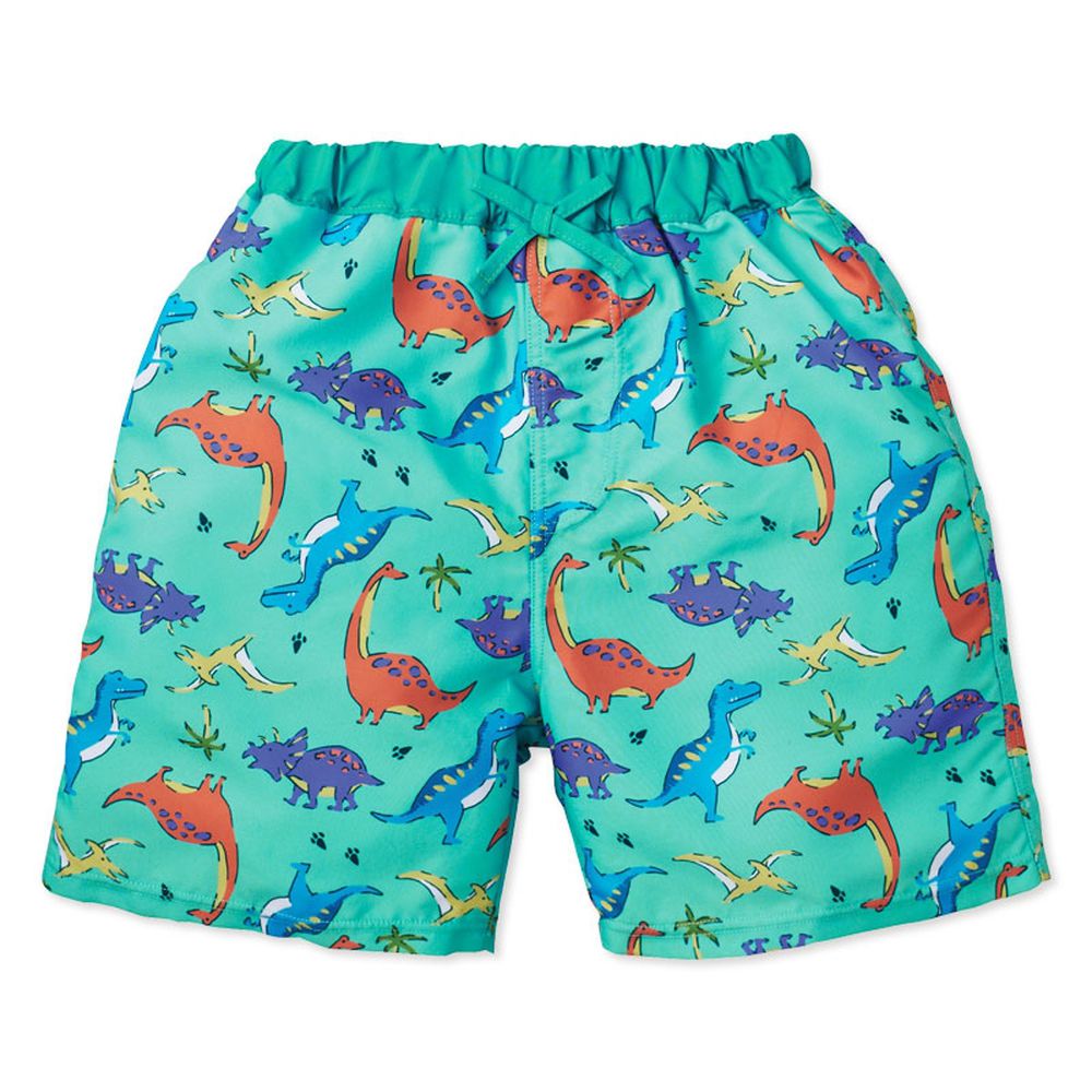 海灘褲-恐龍-綠色