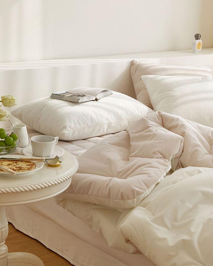 韓國 Maatila - 飯店級雙面超細纖維抗菌棉被-燕麥色