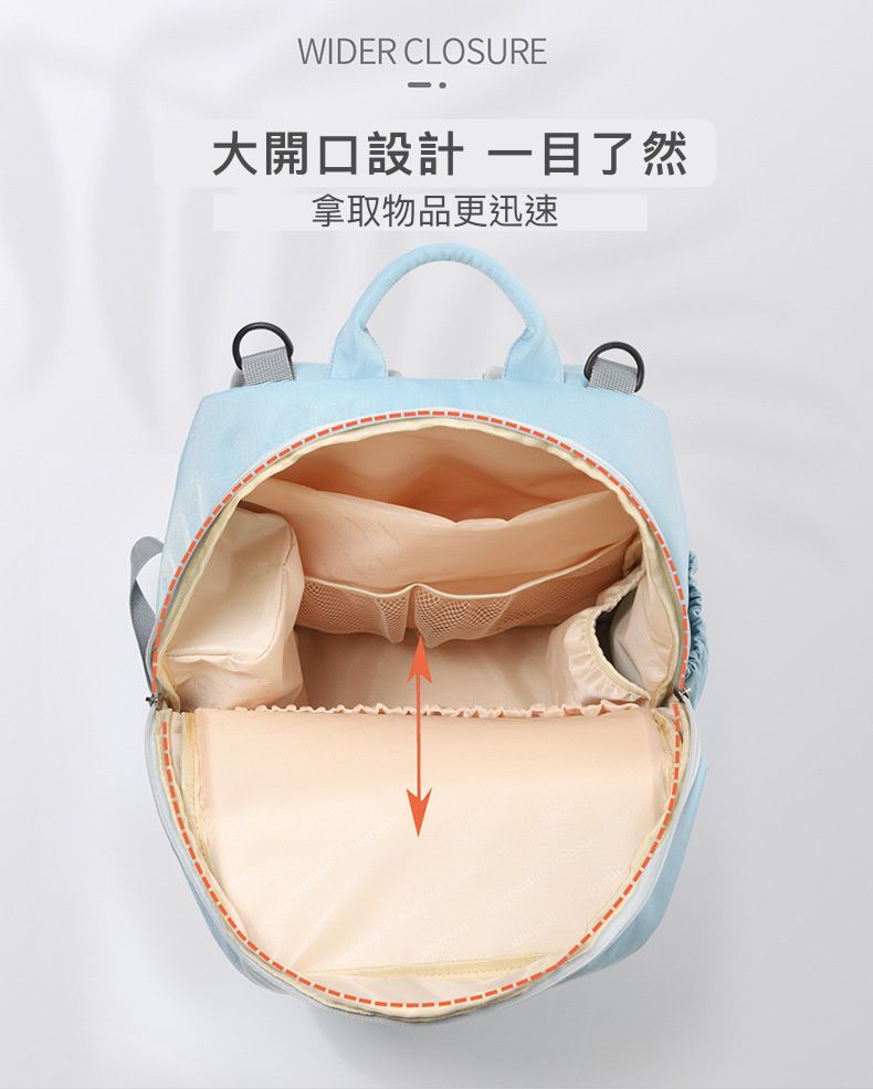 insular - 大開口防潑水菱形紋媽媽包-黑色 (30x18x40cm)