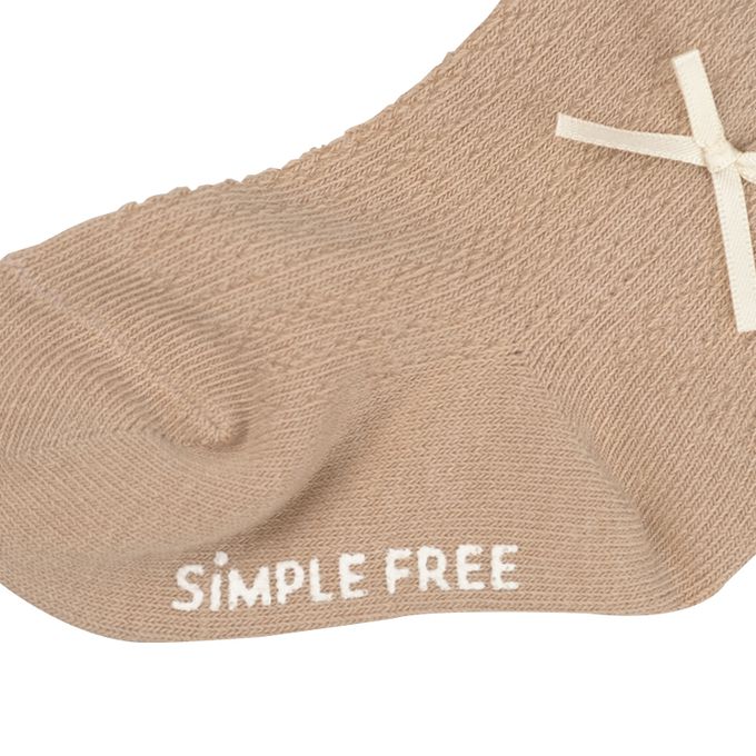 akachan honpo - 褲襪-鏤空編織&蝴蝶結-粉紅色