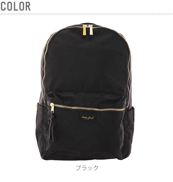 日本 Legato Largo - 撥水光澤高密度尼龍後背包-BK黑色 (28x43x14cm)