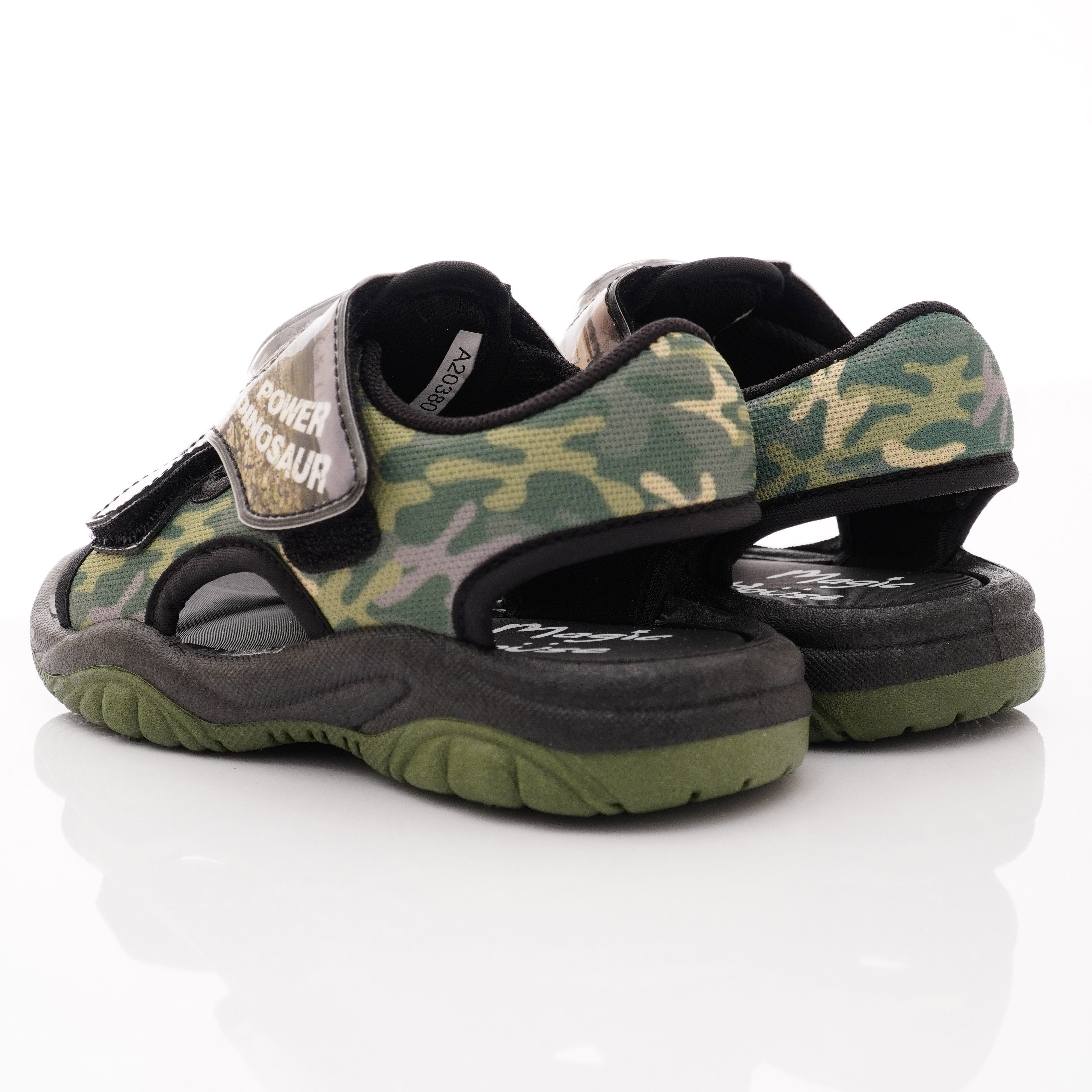 侏羅紀世界 - 恐龍電燈涼鞋款(中小童段)-綠