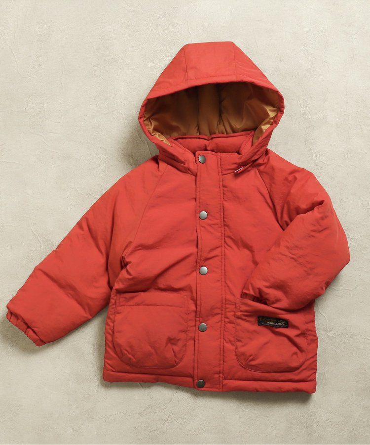 日本 BREEZE - 鋪棉保暖連帽外套-異色拼接-綠x藍