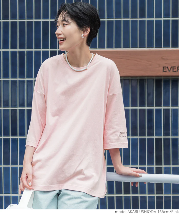 日本 COCA - 圓領純棉透氣字母短T-媽媽-白