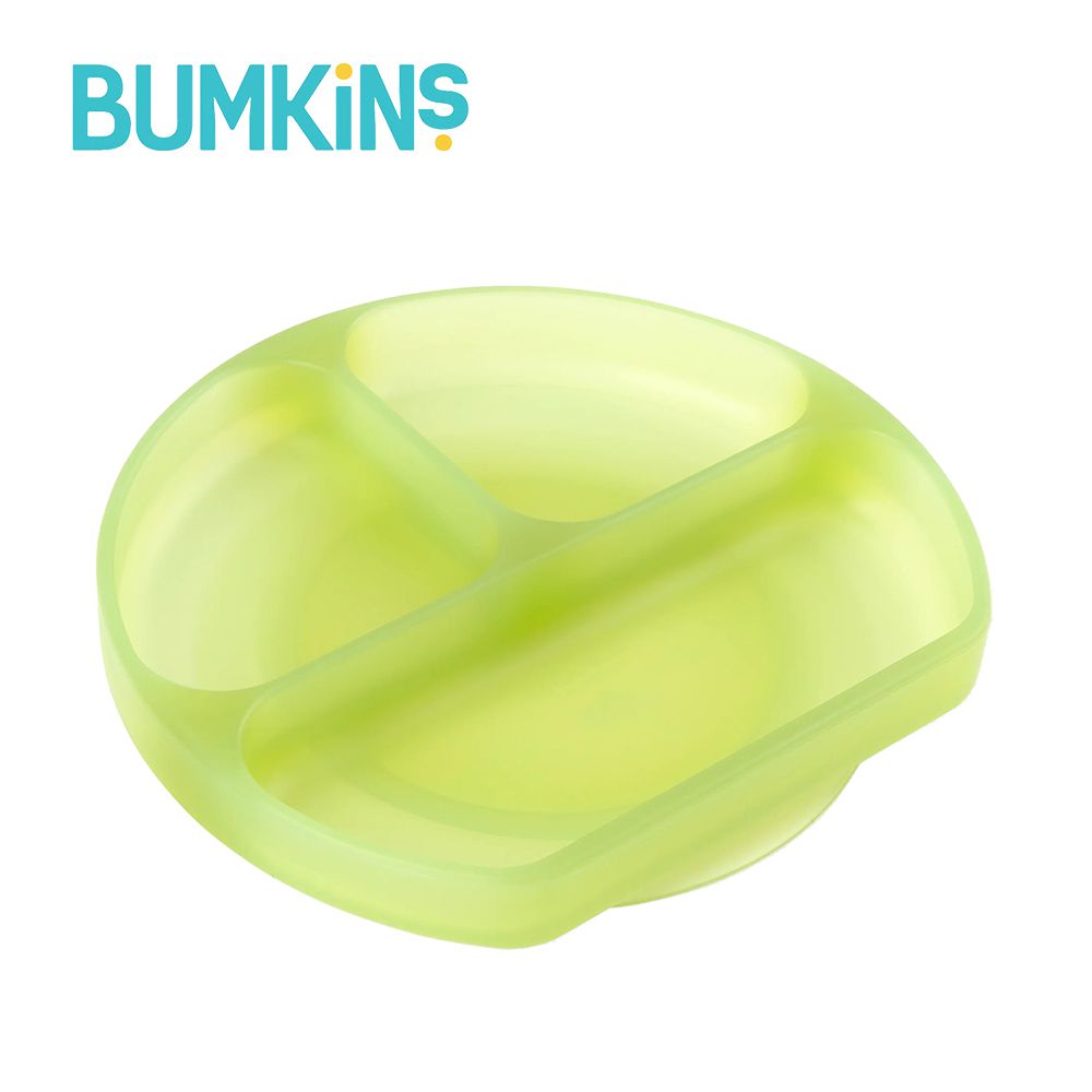 美國 Bumkins - 寶寶矽膠餐盤 果凍系列-果凍綠