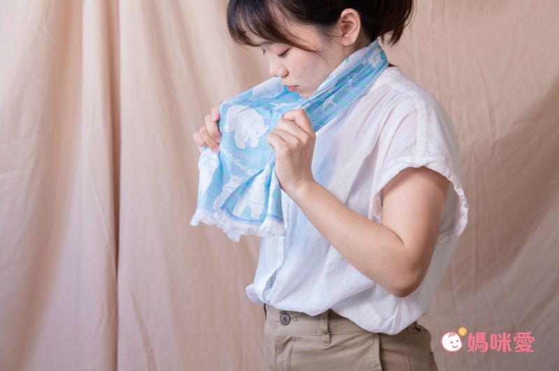 日本涼感雜貨 - 日本製 Eco de COOL 接觸冷感長毛巾-檸檬-水藍 (90x16cm)