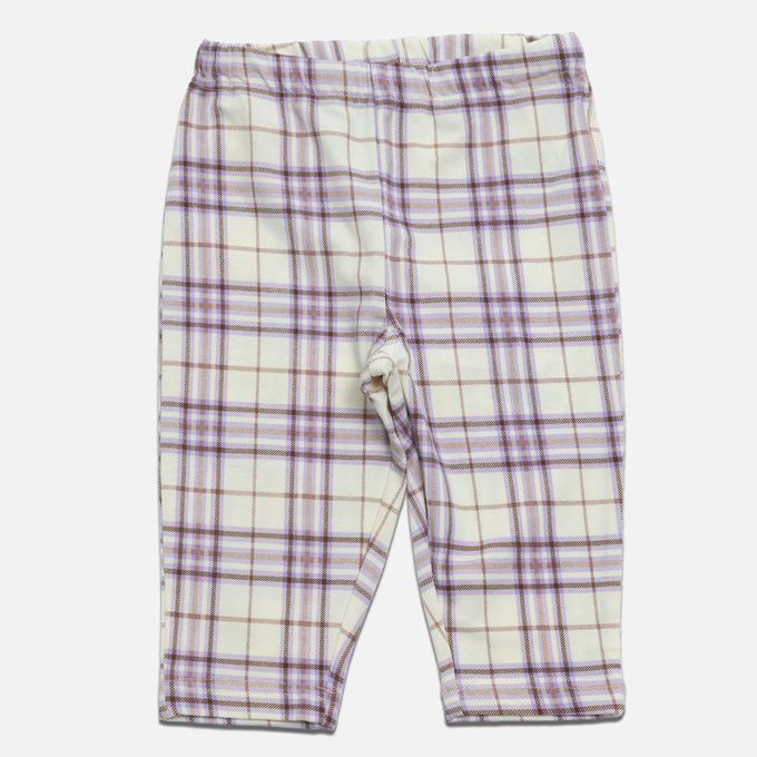 日本 Chil2 - 百搭印花彈力七分褲-櫻桃-奶油白