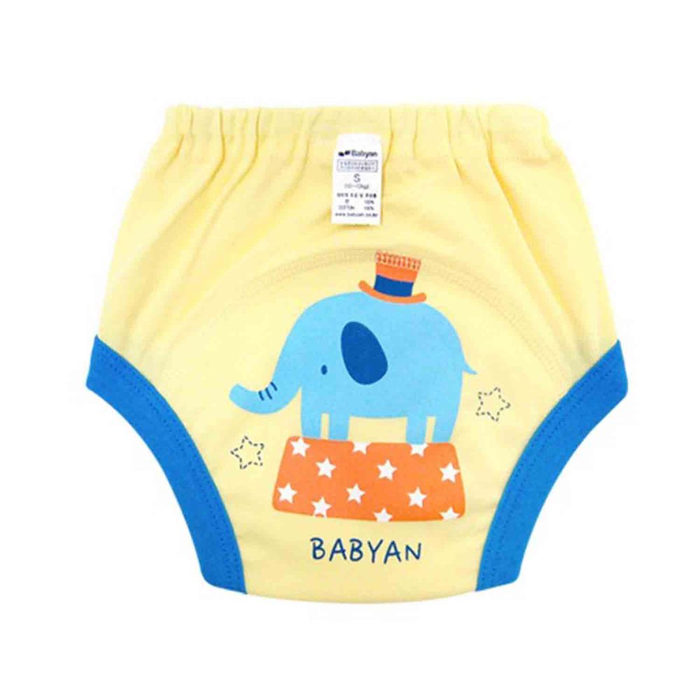 韓國 babyan - 3層純棉學習褲(印花圖案款)-馬戲團小象