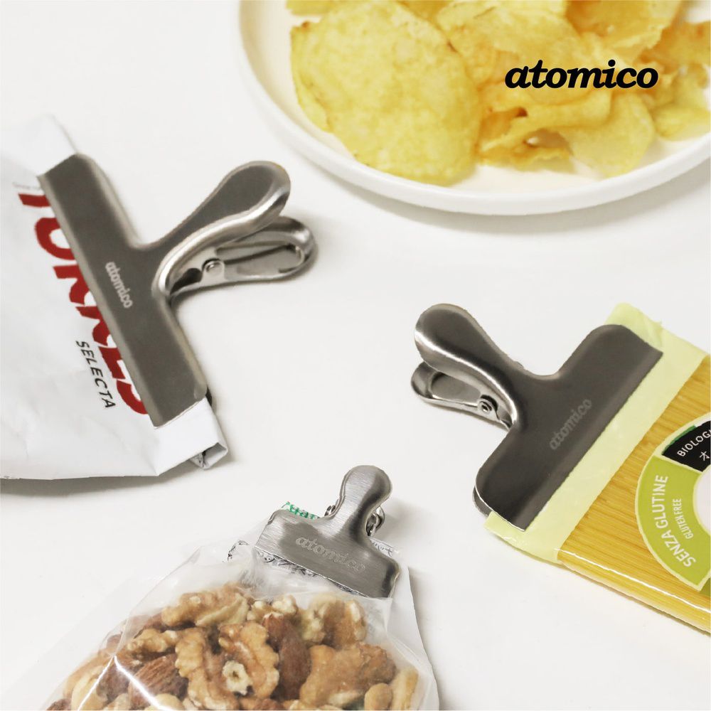 atomico系列 廚房用不鏽鋼封口夾 3入組
