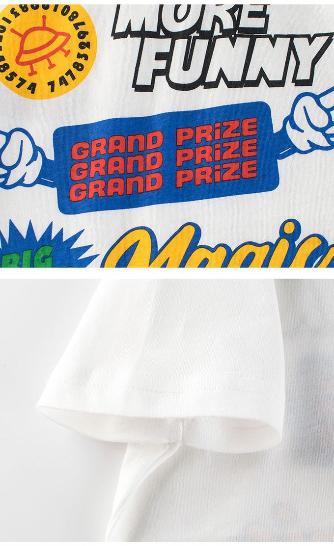 短袖棉T-潮流小標籤-白色