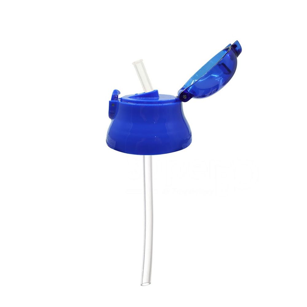 日本 SKATER - 吸管上蓋組-銀離子兒童吸管水壺480ml適用-(藍)