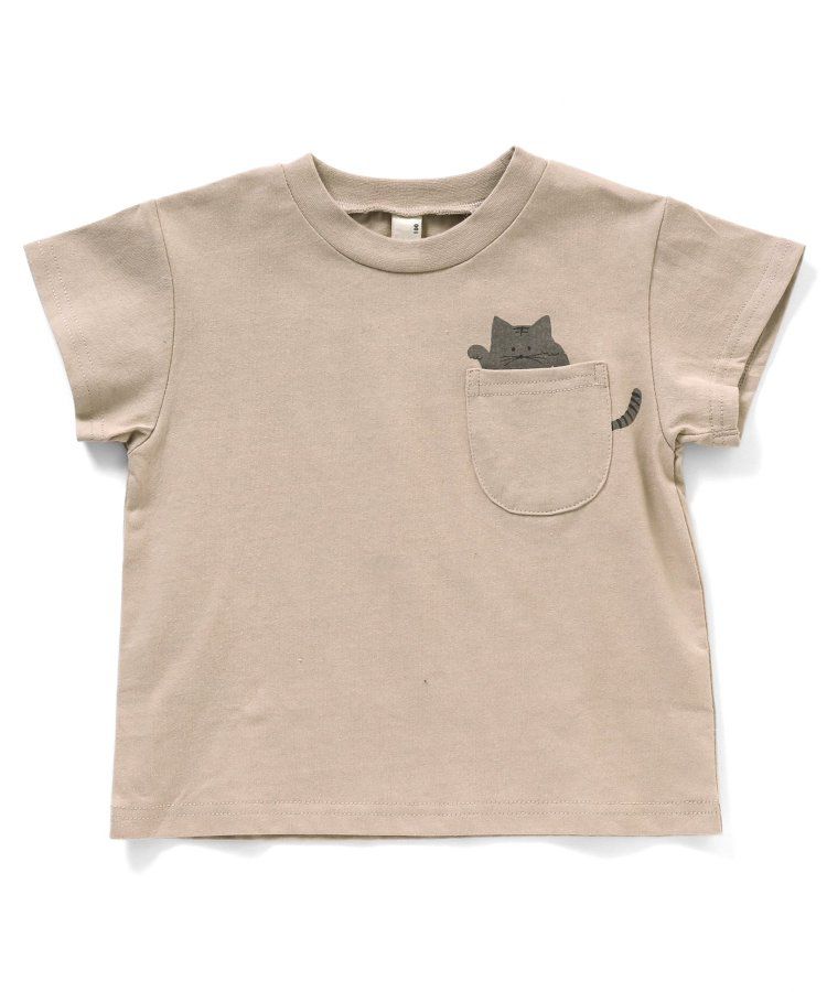 日本 apres les cours - 童趣印花口袋短袖上衣-昆蟲-草綠