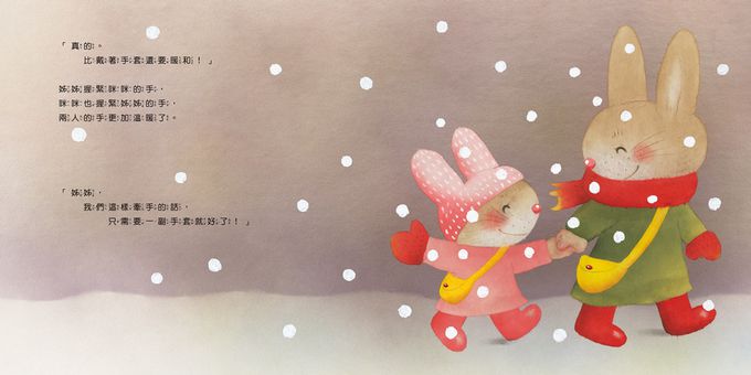 溫暖的紅色手套