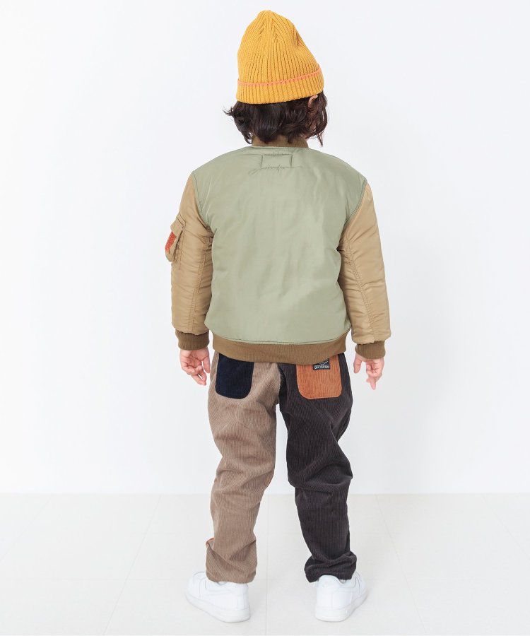 日本 BREEZE - 帥氣鋪棉MA-1飛行外套-軍綠x卡其