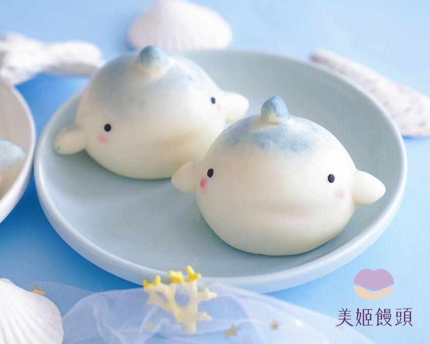 美姬饅頭 - 鯊魚寶貝鮮乳芋泥包-6入-50g/顆