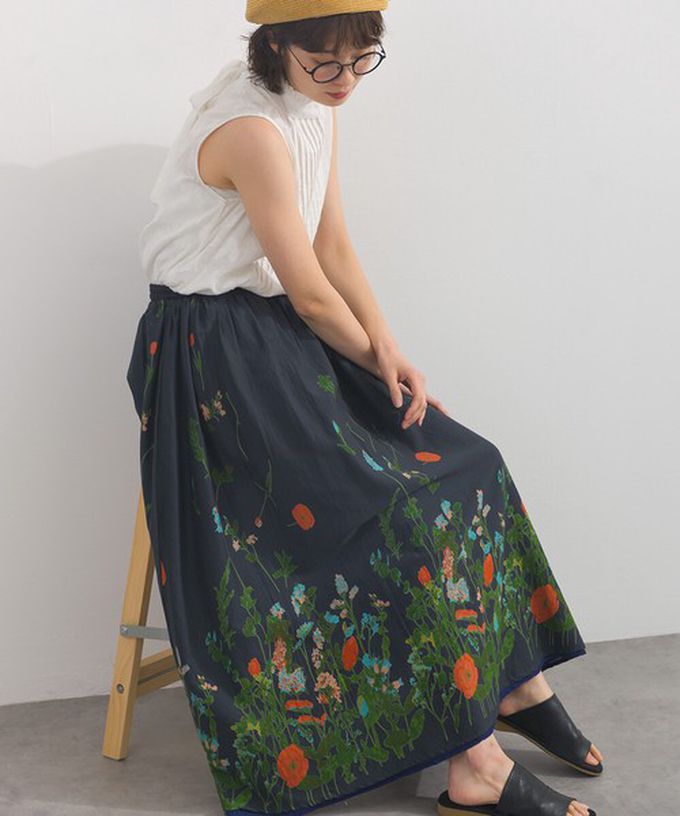 日本 Lupilien - 熱銷再販 2way雙面穿印度棉典雅長裙-白x湖水綠