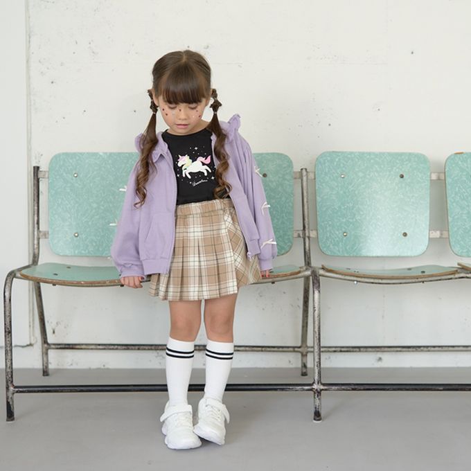 日本 Lycee mine - 蝴蝶結袖荷葉邊少女連帽外套-灰