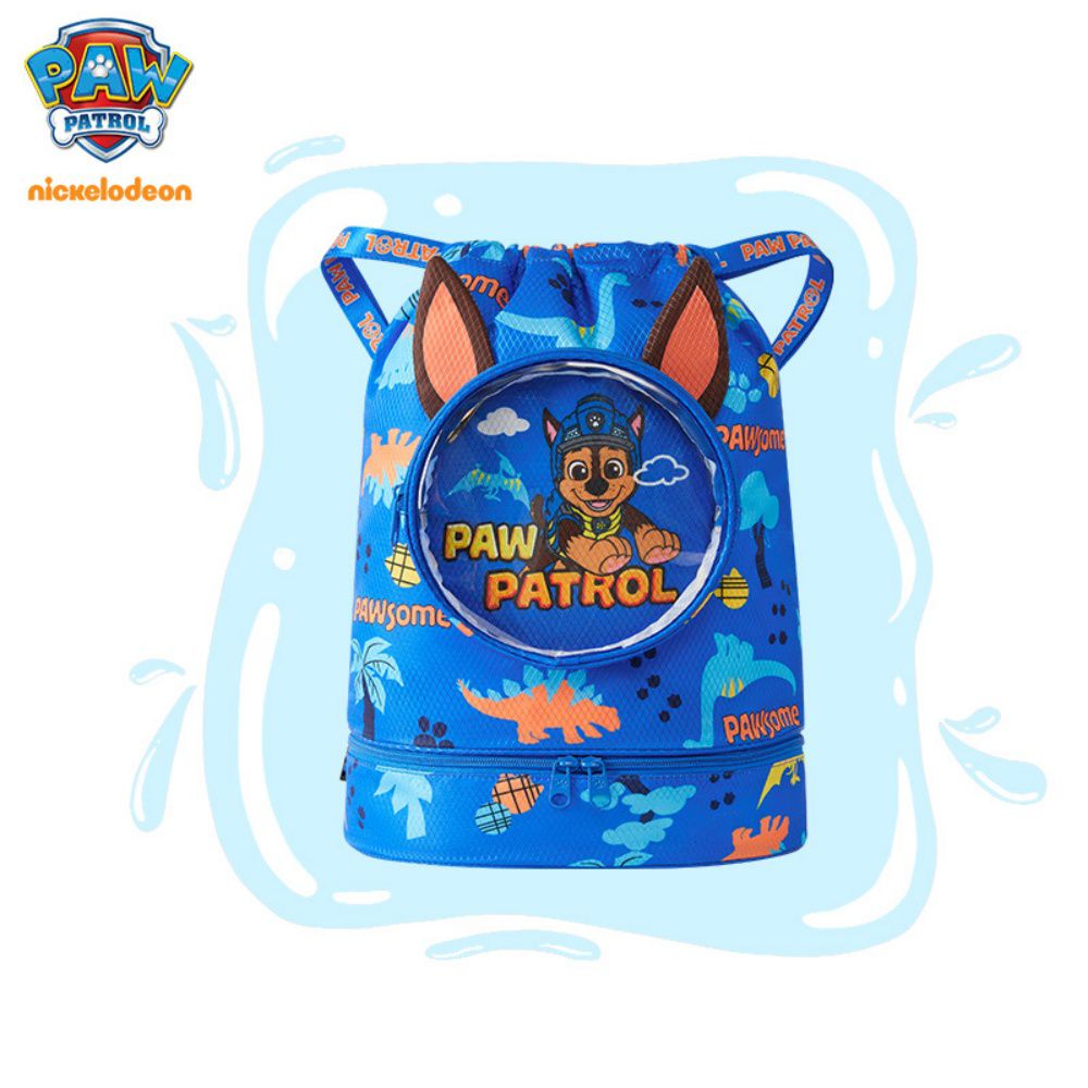 乾濕分離兒童游泳包-卡通人物阿奇-藍色 (27×14×40cm)