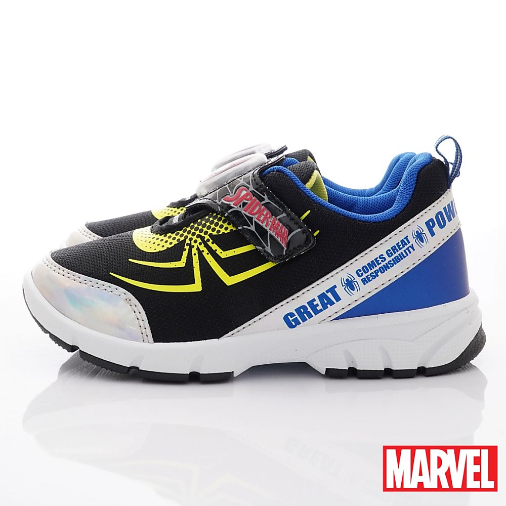 漫威MARVEL - 台灣製蜘蛛人電燈運動鞋(中小童段)-運動鞋-黑藍