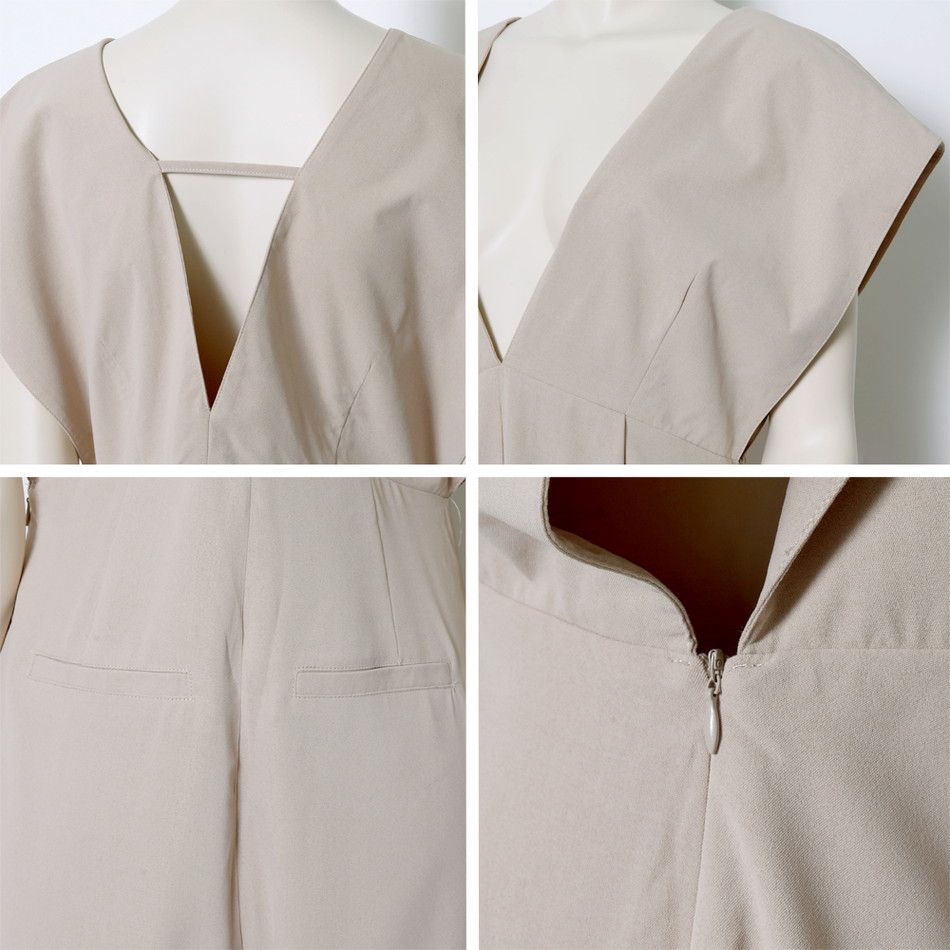 日本 Rejoule - 時尚落肩收腰吊帶褲-優雅黑