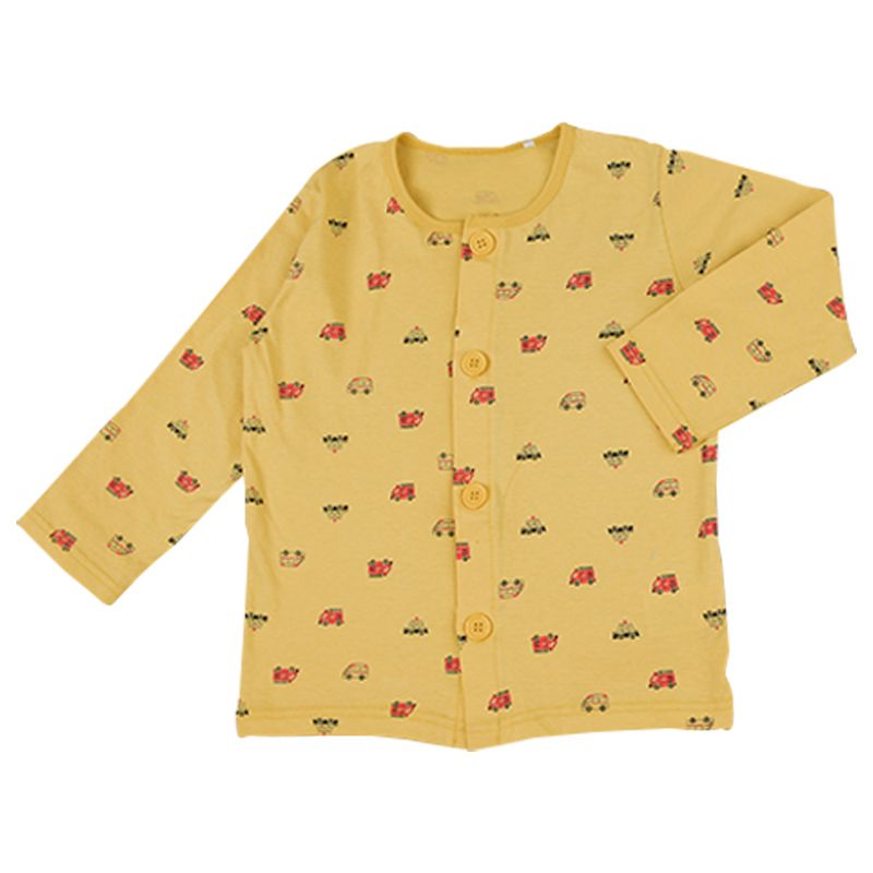 akachan honpo - 男短袖+長袖家居服-黃色