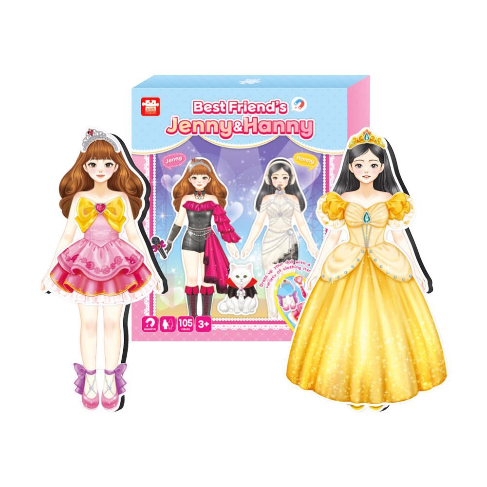 磁性遊戲書-換裝娃娃Jenny&Hanny