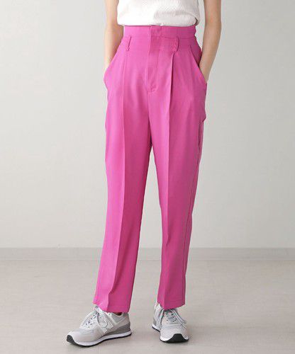 日本 Bou Jeloud - 俐落簡約美腿西裝褲-桃粉