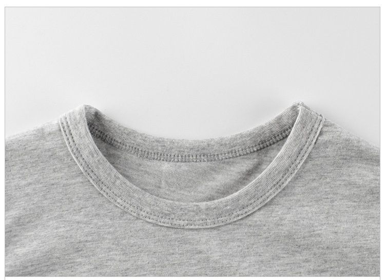 純棉短袖上衣-萌萌兔子-灰色