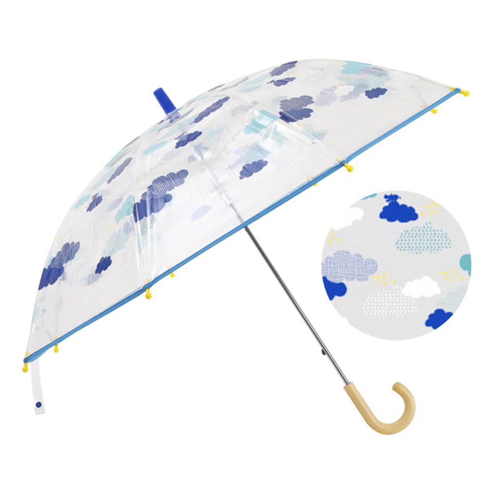 兒童全透彩繪傘-湛藍雲朵