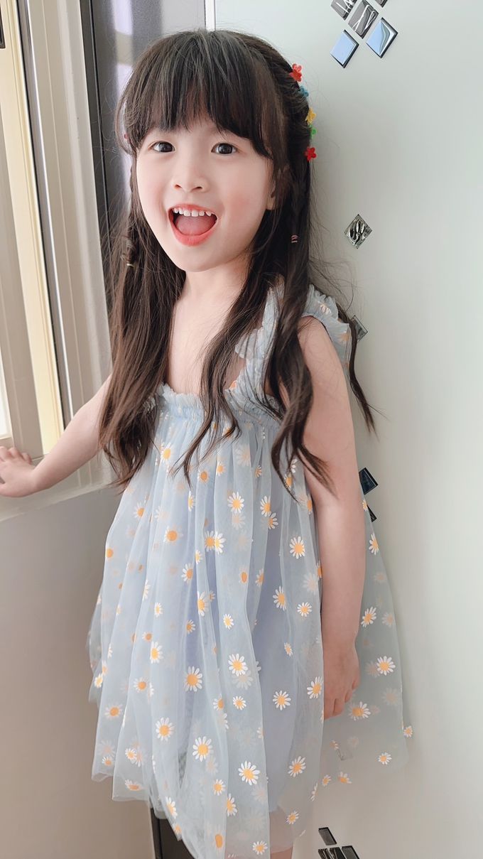 甜美吊帶連身紗裙洋裝-紅色鳳梨-粉色