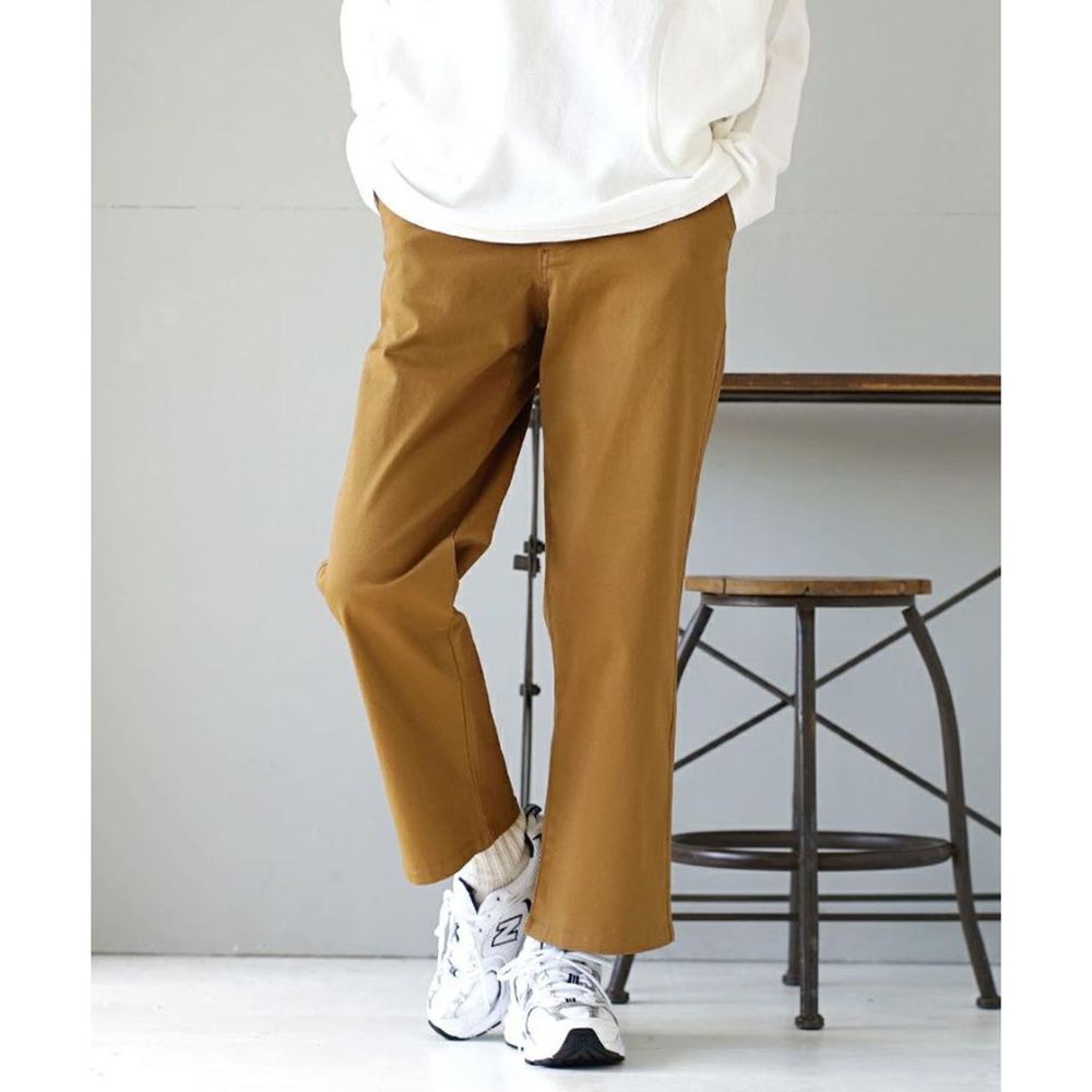 日本 zootie - 好好穿 百搭顯瘦直筒長褲-焦糖棕