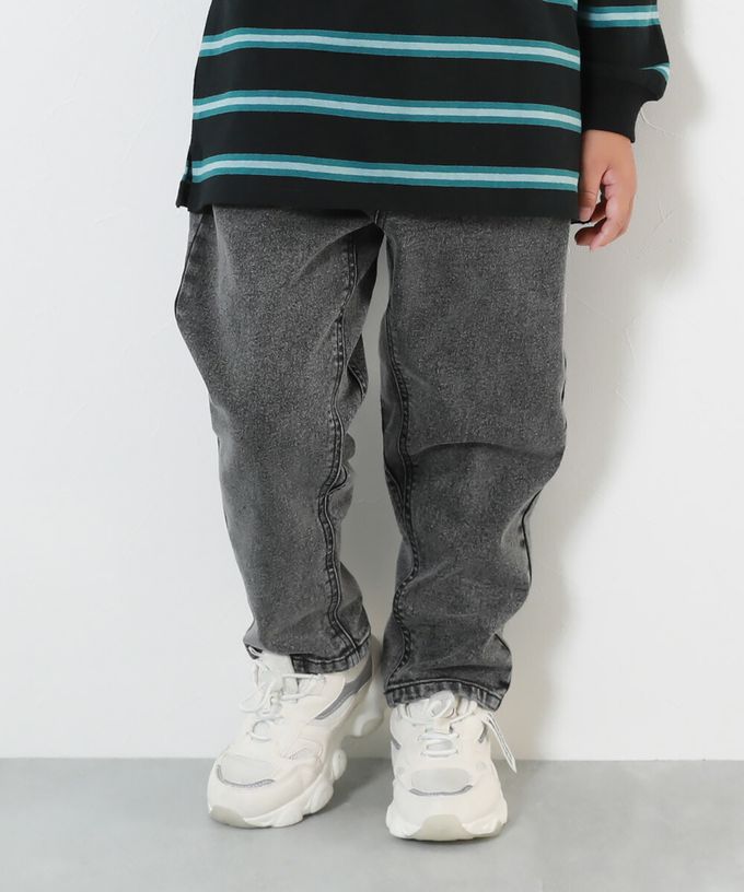 日本 devirock - RAKU DENIM 舒適丹寧褲-錐形-淺藍