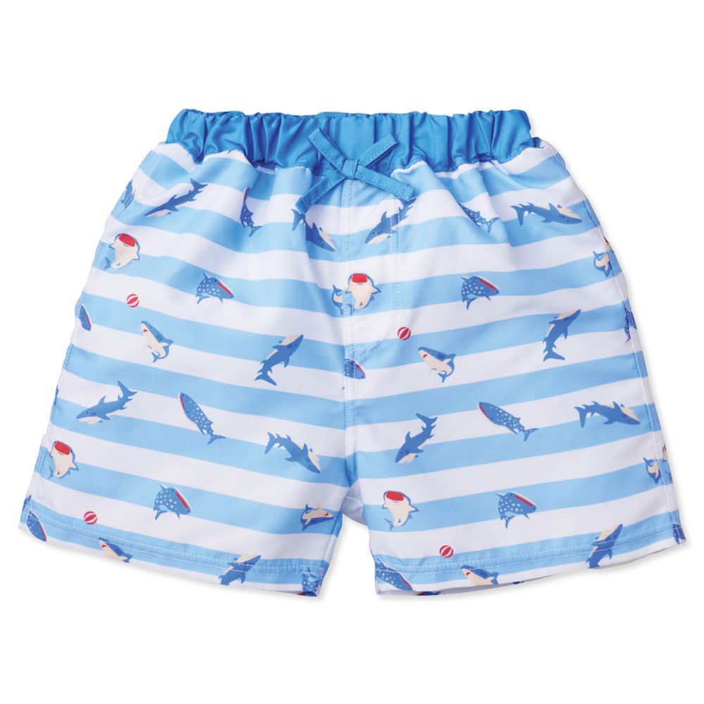 海灘褲-鯊魚-藍色