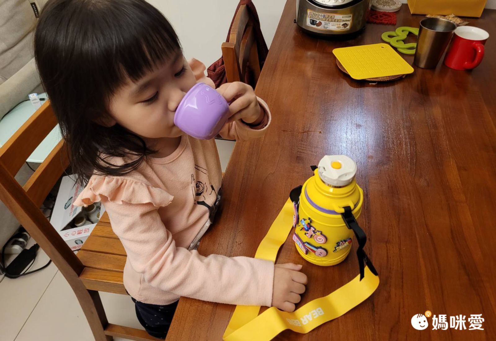 Bear Bens 熊本士 - 動動樂DIY系列保溫瓶(附水壺套)-粉色-360ml