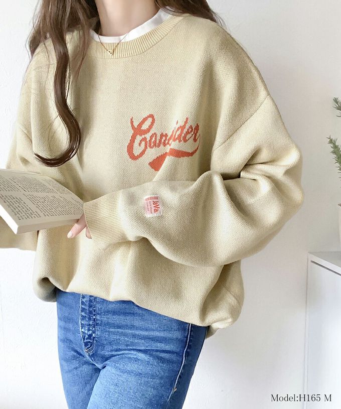 日本 Classical Elf - Java 4WAY印花厚磅針織上衣-左胸棕色LOGO-杏