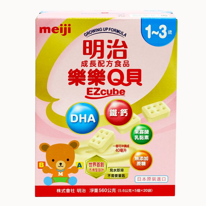 明治 - 樂樂Q貝成長配方食品560g/盒x9盒