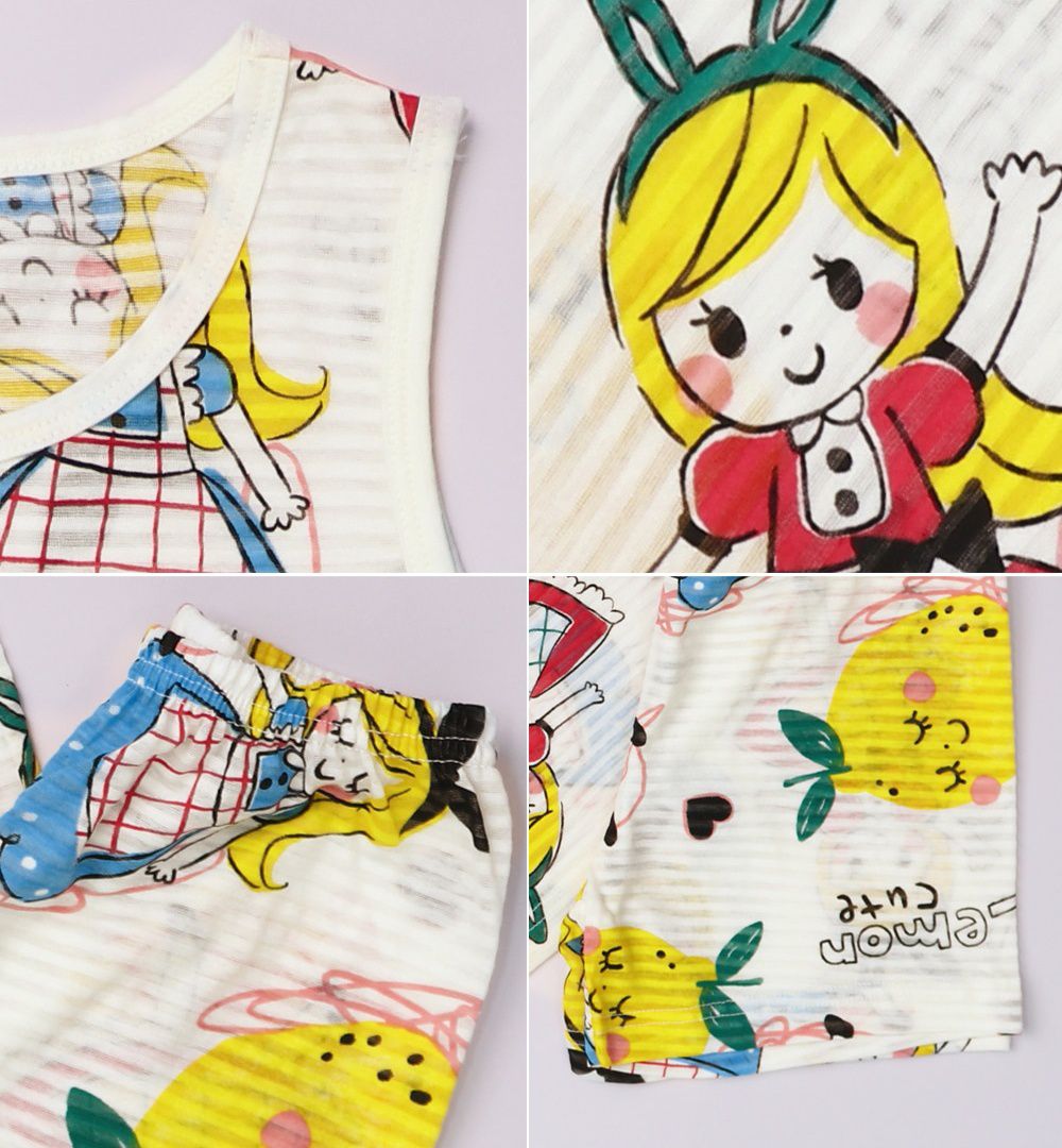 韓國 Mellisse - 韓製輕薄透氣無袖家居服(無螢光棉)-插畫侏羅紀公園