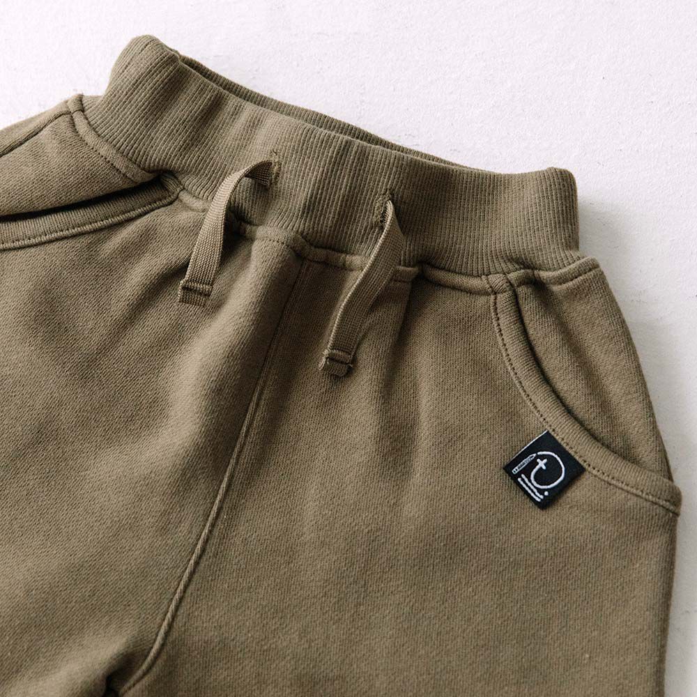 日本 ma lalumiere store - 100％棉 好舒適束口運動長褲-淺灰