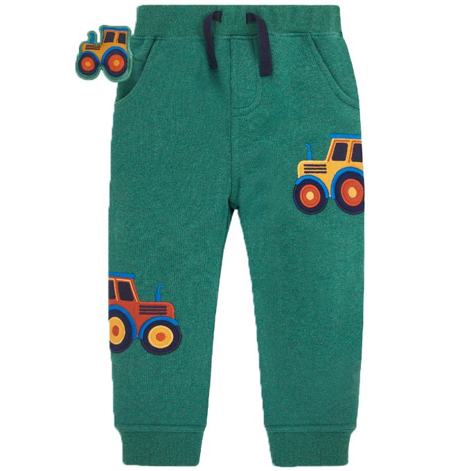 英國 JoJo Maman BeBe - 保暖100%純棉長褲-牽引機