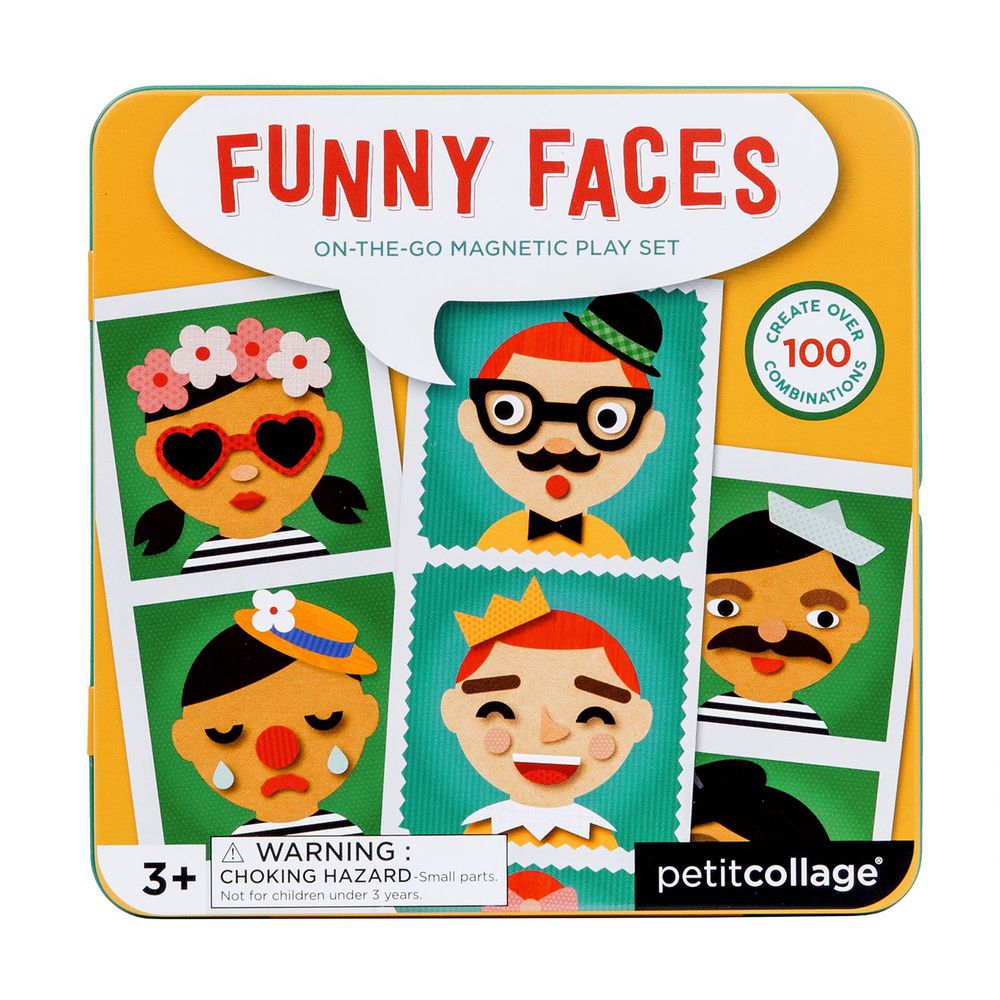 美國 Petit Collage - 磁鐵遊戲盒-百變的臉