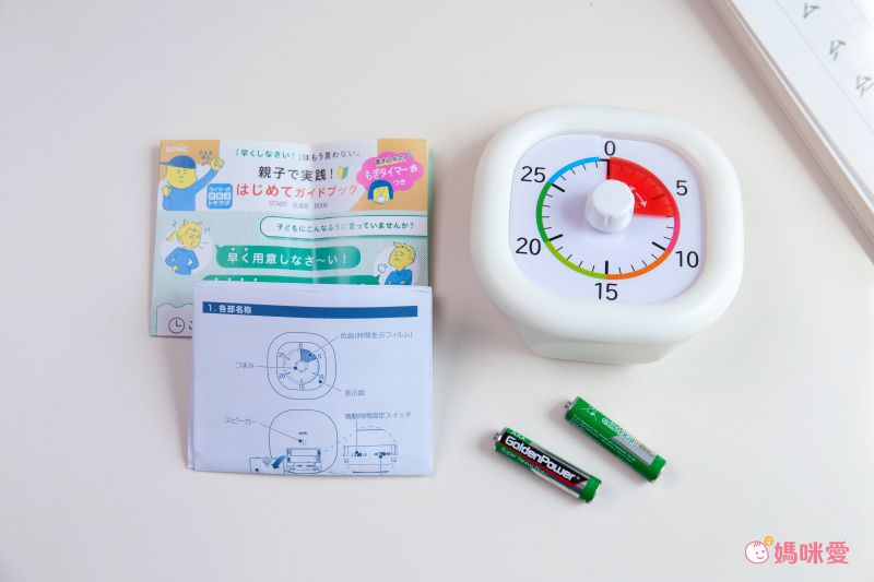 日本文具 SONIC - 時間流逝實感 倒數時鐘+時鐘-象牙白