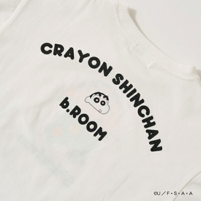 日本 b-ROOM - 聯名限定 短袖上衣-卡通人物鱷魚阿山-白