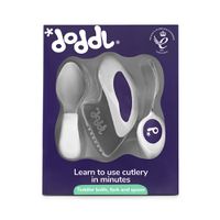 英國 doddl - 秒拾餐具 - 人體工學兒童學習餐具3件組-藍莓紫