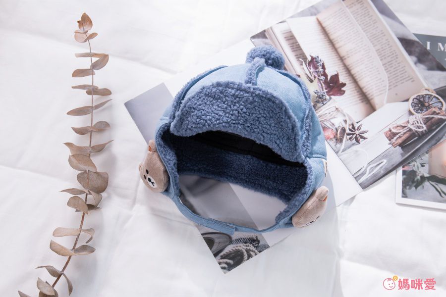 超萌麂皮絨毛毛帽-灰色 (48-52CM(建議2歲-4歲))