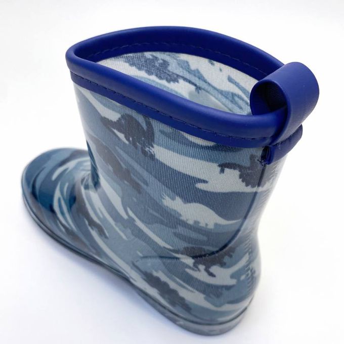 akachan honpo - 雨鞋 左右腳易分辨-恐龍-藍色